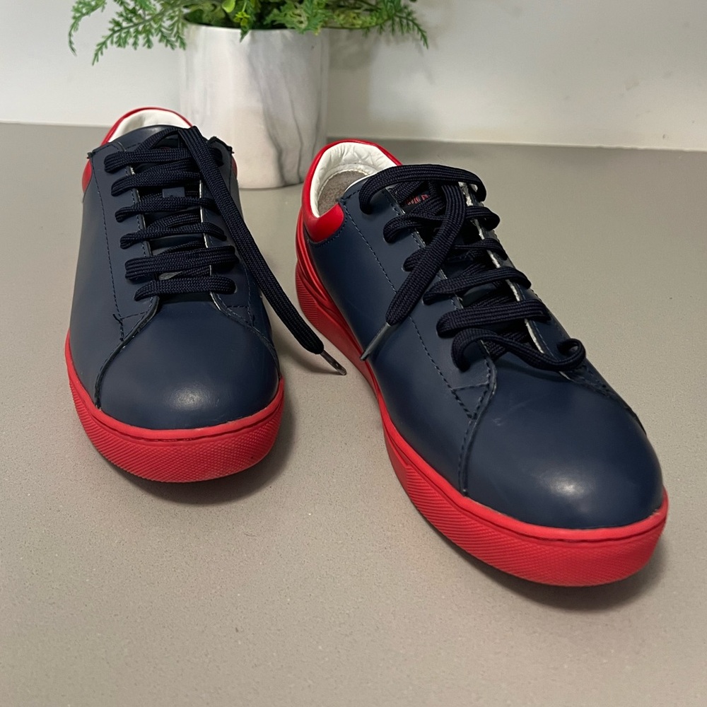 Emporio Armani Red and Navy Sneakers